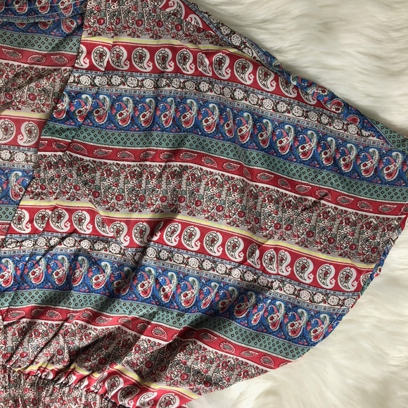 Coral Blue Paisley Dress - Picture 6 of 8